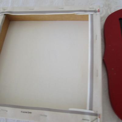 Sale Photo Thumbnail #439: 1 framed 13-1/2" wide x 11-1/2" tall, one on canvas 10" square