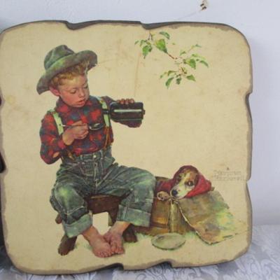 Sale Photo Thumbnail #476: "Caught a Cold" & "A Boy and His Dog; Parenthood", both 11-1/4" square