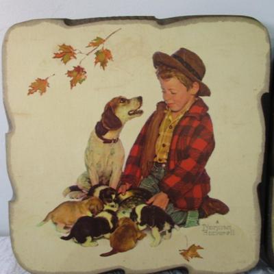 Sale Photo Thumbnail #475: "Caught a Cold" & "A Boy and His Dog; Parenthood", both 11-1/4" square