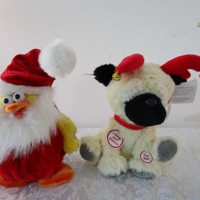 Sale Photo Thumbnail #566: Chicken plays "We Wish You a Merry Christmas" and "The Chicken Dance", Puppy barks "We Wish You a Merry Christmas", tested & they work