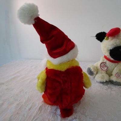 Sale Photo Thumbnail #567: Chicken plays "We Wish You a Merry Christmas" and "The Chicken Dance", Puppy barks "We Wish You a Merry Christmas", tested & they work