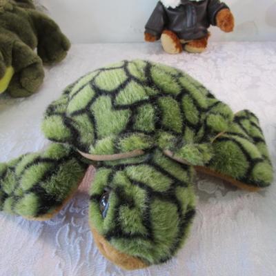 Sale Photo Thumbnail #588: Alligator is a puppet & growls when you squeeze his lower jaw, Glow Worm uses 3 AA batteries not included and face glows, Troll is a cuddle pillow