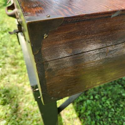 Vintage Wood Wooden Tool Box 32x12x7