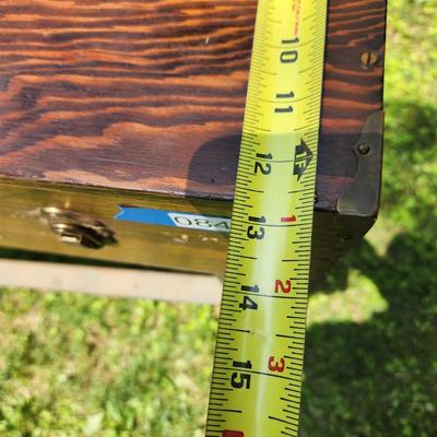 Vintage Wood Wooden Tool Box 32x12x7