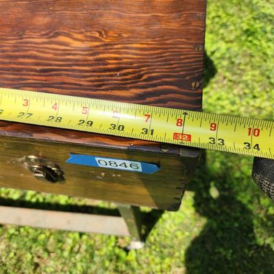 Vintage Wood Wooden Tool Box 32x12x7