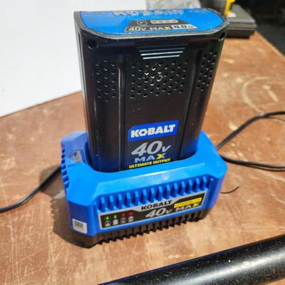 Kobalt 40V Blower and Edger w Battery & Charger Tested Working