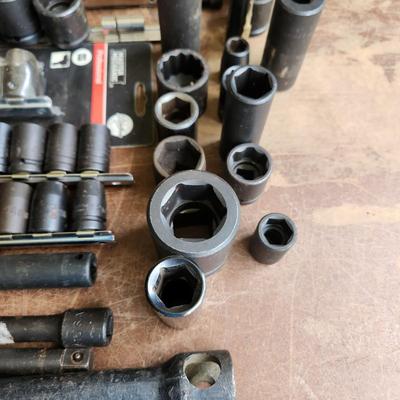 Lot of Impact Sockets tools Snap-on Stanley Master Mechanic