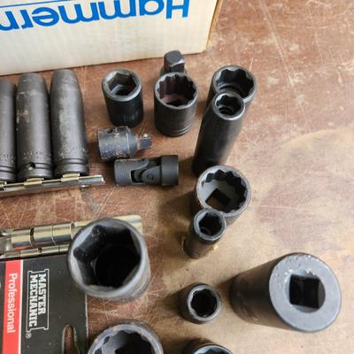 Lot of Impact Sockets tools Snap-on Stanley Master Mechanic