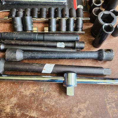 Lot of Impact Sockets tools Snap-on Stanley Master Mechanic