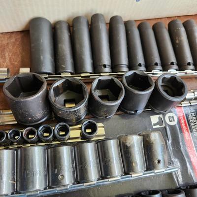 Lot of Impact Sockets tools Snap-on Stanley Master Mechanic