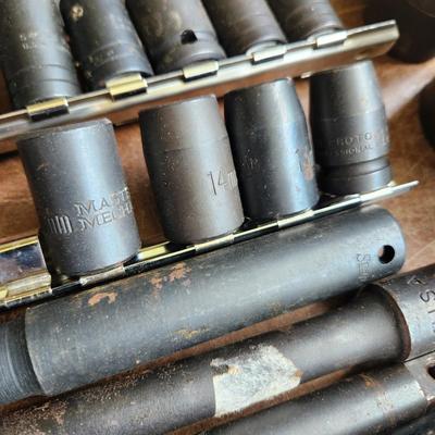 Lot of Impact Sockets tools Snap-on Stanley Master Mechanic