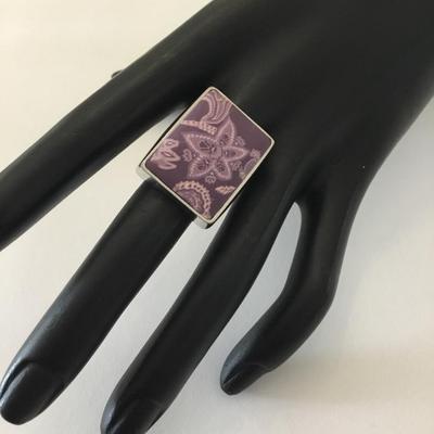 Vintage, viva, beads statement ring