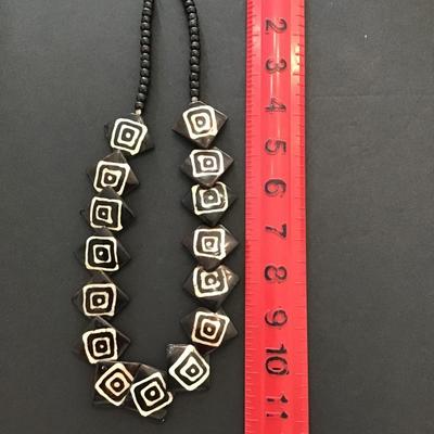 Very nice vintage polished stone type tribal necklace