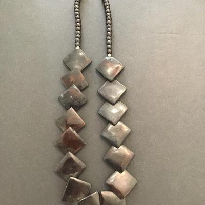 Very nice vintage polished stone type tribal necklace