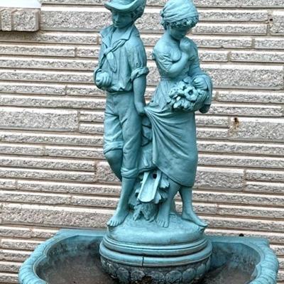 Cement Statue/Fountain - approximately 3-1/2 feet tall