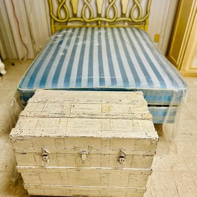 Furniture - Double Bed and Chest w/afghan and picture