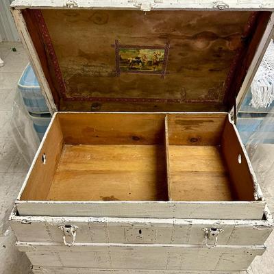 Furniture - Double Bed and Chest w/afghan and picture