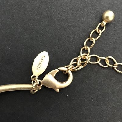 Polished gold tone, Chicos, choker style necklace