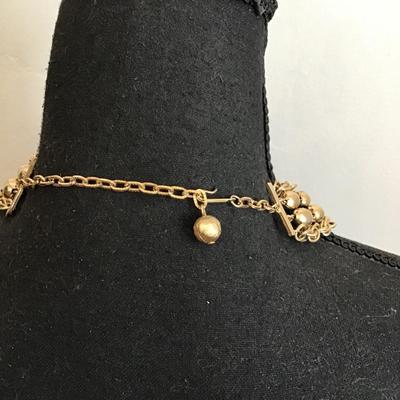 Vintage, gold tone, trio necklace