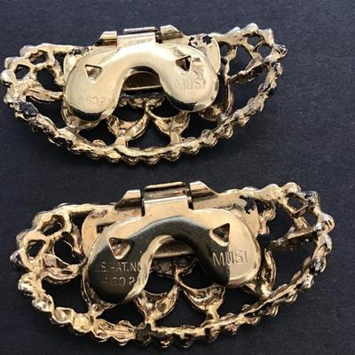 Vintage gold tone , Musi shoe clips