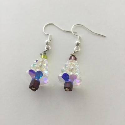 Christmas tree fashion earrings