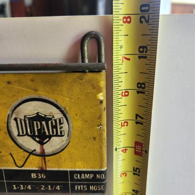 Vintage Du Page Stainless Steel Clamps Store Display Rack w Clamps