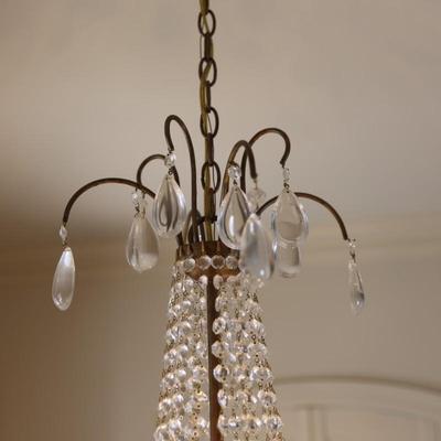 Elegant Crystal Chandelier with Bronze Finish, 8-Light