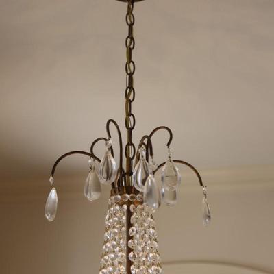 Elegant Crystal Chandelier with Bronze Finish, 8-Light