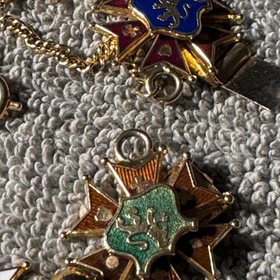 Heraldic Multicolor Enamel Shield Crest Coat of Arms Bracelet