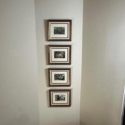 Set of 4 Hand-Colored Landscape Prints by Harriet Blum
