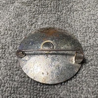 GESCH - Raised Silver Edelweiss Flower brooch
