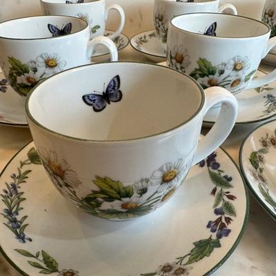 Royal Worcester “Worcester Herbs” Tea/Coffee Service Set