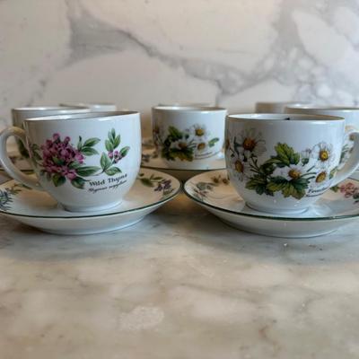 Royal Worcester “Worcester Herbs” Tea/Coffee Service Set
