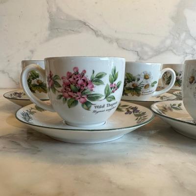 Royal Worcester “Worcester Herbs” Tea/Coffee Service Set