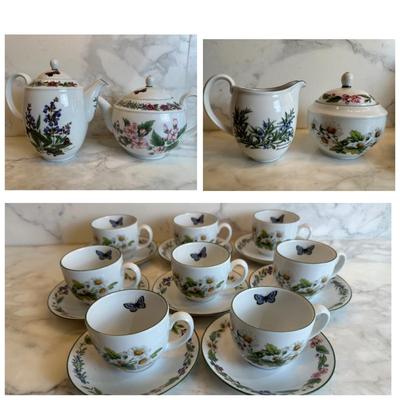 Royal Worcester “Worcester Herbs” Tea/Coffee Service Set