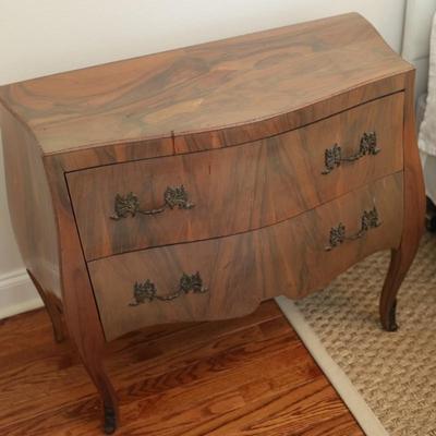 Pair of French-Style Two-Drawer Curved Chests