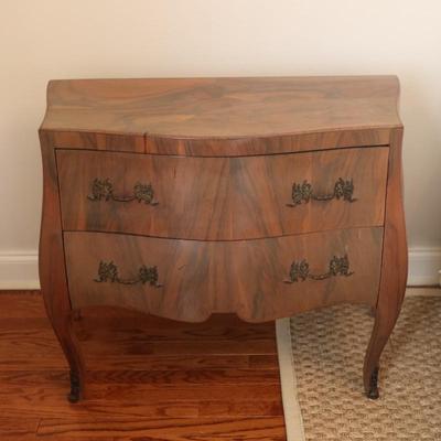 Pair of French-Style Two-Drawer Curved Chests