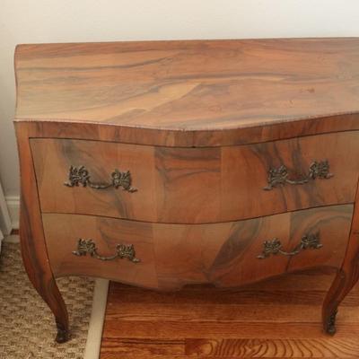 Pair of French-Style Two-Drawer Curved Chests