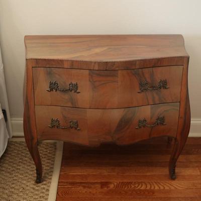 Pair of French-Style Two-Drawer Curved Chests
