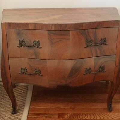 Pair of French-Style Two-Drawer Curved Chests