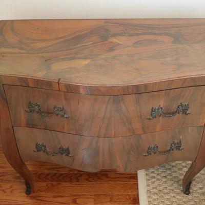 Pair of French-Style Two-Drawer Curved Chests