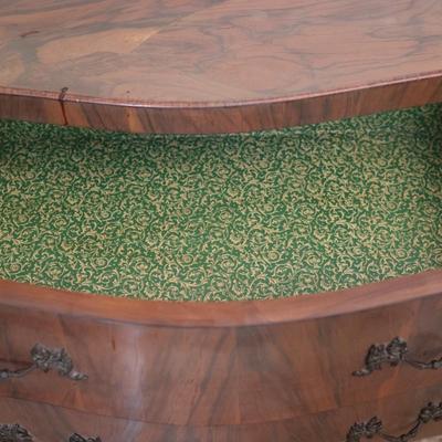 Pair of French-Style Two-Drawer Curved Chests
