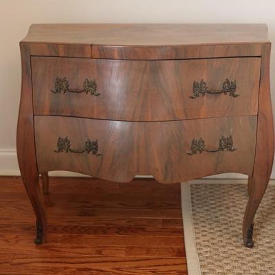 Pair of French-Style Two-Drawer Curved Chests