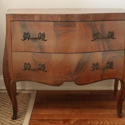 Pair of French-Style Two-Drawer Curved Chests