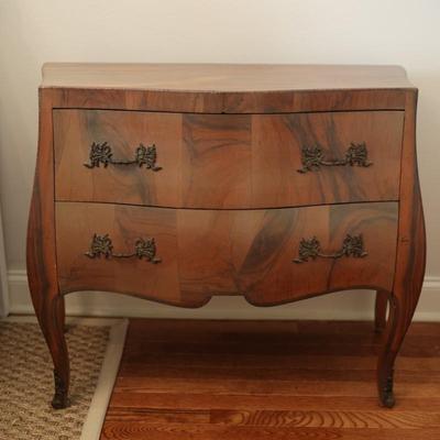 Pair of French-Style Two-Drawer Curved Chests