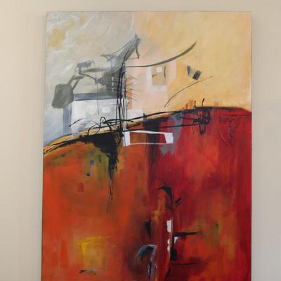 Original Acrylic Painting Titled "Industrial Solitude #5" by Josee Duffhues