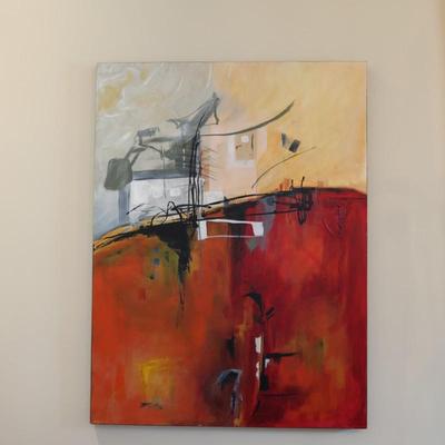 Original Acrylic Painting Titled "Industrial Solitude #5" by Josee Duffhues