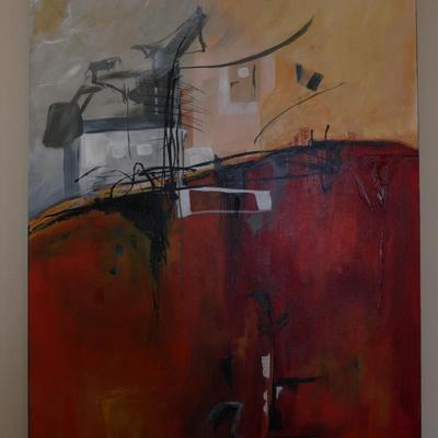 Original Acrylic Painting Titled "Industrial Solitude #5" by Josee Duffhues