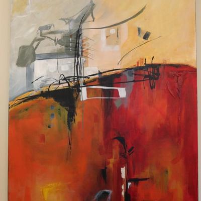 Original Acrylic Painting Titled "Industrial Solitude #5" by Josee Duffhues