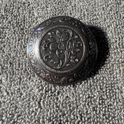 Silver Mourning Brooch.